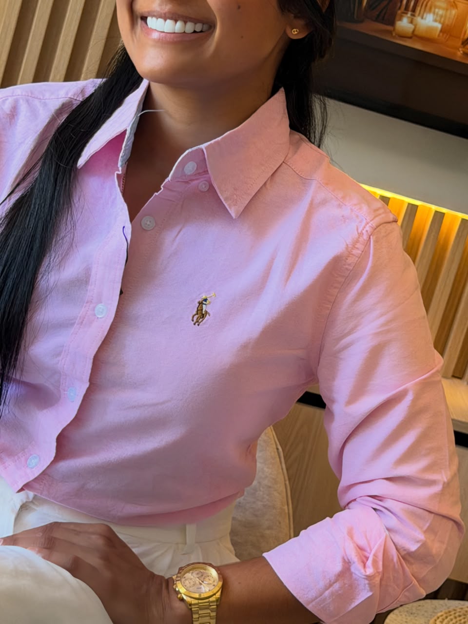 CAMISA OXFORD-ROSADO