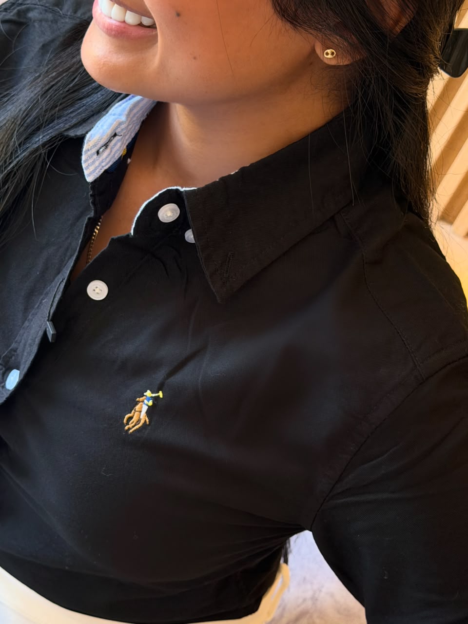 CAMISA OXFORD NEGRO
